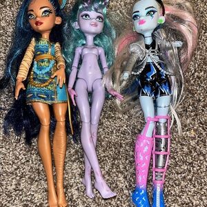 Lot Of 3 Monster High Dolls 2022 Cleo De Nile Frankie Stein Twyla